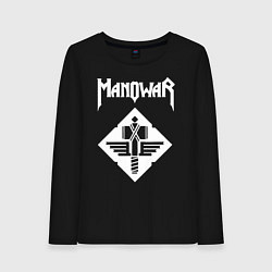 Лонгслив хлопковый женский Manowar, цвет: черный