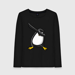 Лонгслив хлопковый женский DAB Pinguin, цвет: черный