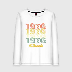 Лонгслив хлопковый женский 1976 Classic, цвет: белый