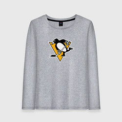 Лонгслив хлопковый женский Pittsburgh Penguins: Evgeni Malkin, цвет: меланж