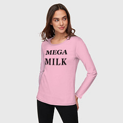 Лонгслив хлопковый женский Billie Eilish: Mega Milk, цвет: светло-розовый — фото 2