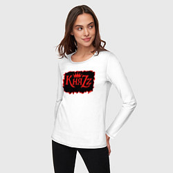 Лонгслив хлопковый женский Князь Анархия спина, цвет: белый — фото 2