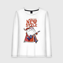 Лонгслив хлопковый женский New Year - new style!, цвет: белый