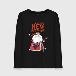 Лонгслив хлопковый женский New Year - new style!, цвет: черный