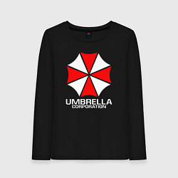 Лонгслив хлопковый женский UMBRELLA CORP, цвет: черный