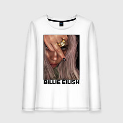 Лонгслив хлопковый женский BILLIE EILISH, цвет: белый