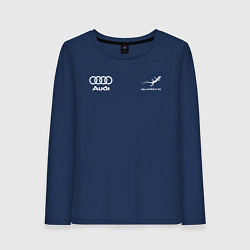 Лонгслив хлопковый женский Audi Quattro, цвет: тёмно-синий