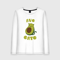 Лонгслив хлопковый женский AvoCato, цвет: белый
