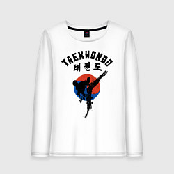 Лонгслив хлопковый женский Taekwondo, цвет: белый