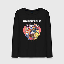 Лонгслив хлопковый женский UNDERTALE, цвет: черный