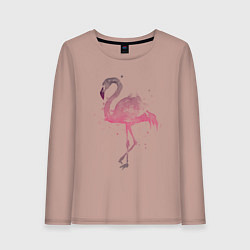 Лонгслив хлопковый женский Flamingo, цвет: пыльно-розовый