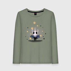 Лонгслив хлопковый женский Hollow knight Полый рыцарь, цвет: авокадо