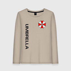 Лонгслив хлопковый женский UMBRELLA CORP, цвет: миндальный