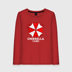 Лонгслив хлопковый женский UMBRELLA CORP, цвет: красный