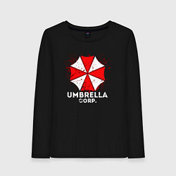 Лонгслив хлопковый женский UMBRELLA CORP, цвет: черный