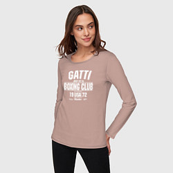 Лонгслив хлопковый женский Gatti Boxing Club, цвет: пыльно-розовый — фото 2