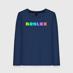 Лонгслив хлопковый женский ROBLOX, цвет: тёмно-синий