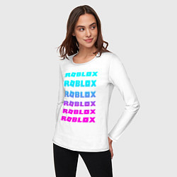 Лонгслив хлопковый женский ROBLOX, цвет: белый — фото 2