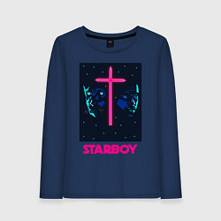 Лонгслив хлопковый женский STARBOY, цвет: тёмно-синий