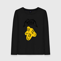 Лонгслив хлопковый женский ПОШЛАЯ МОЛЛИ, цвет: черный