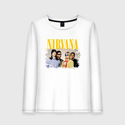 Лонгслив хлопковый женский NIRVANA, цвет: белый