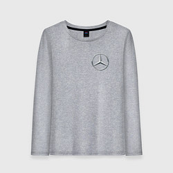 Лонгслив хлопковый женский MERCEDES-BENZ, цвет: меланж