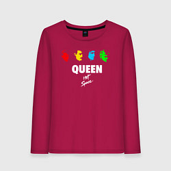 Лонгслив хлопковый женский Queen, цвет: маджента