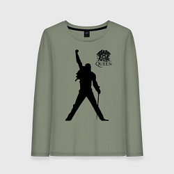Лонгслив хлопковый женский Queen двусторонняя, цвет: авокадо