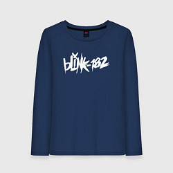 Лонгслив хлопковый женский Blink 182, цвет: тёмно-синий