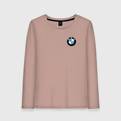 Лонгслив хлопковый женский BMW, цвет: пыльно-розовый