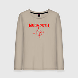 Лонгслив хлопковый женский Megadeth, цвет: миндальный