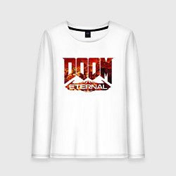 Лонгслив хлопковый женский DOOM Eternal, цвет: белый