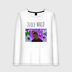 Лонгслив хлопковый женский Juice WRLD, цвет: белый