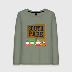 Лонгслив хлопковый женский South Park, цвет: авокадо