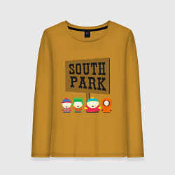 Лонгслив хлопковый женский South Park, цвет: горчичный