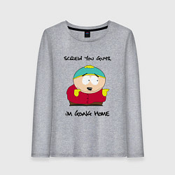 Лонгслив хлопковый женский ЮЖНЫЙ ПАРК, цвет: меланж