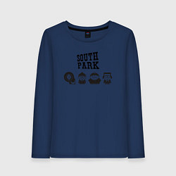 Лонгслив хлопковый женский South park, цвет: тёмно-синий