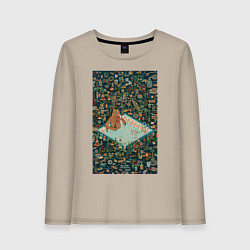 Лонгслив хлопковый женский BoJack Horseman, цвет: миндальный