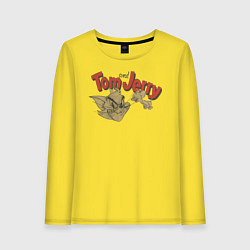 Лонгслив хлопковый женский Tom & Jerry: Retro, цвет: желтый
