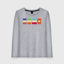 Лонгслив хлопковый женский ЮЖНЫЙ ПАРК, цвет: меланж