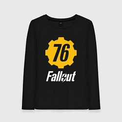 Лонгслив хлопковый женский FALLOUT76, цвет: черный