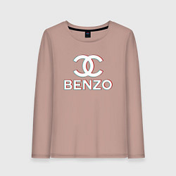 Лонгслив хлопковый женский BBT BENZO GANG, цвет: пыльно-розовый