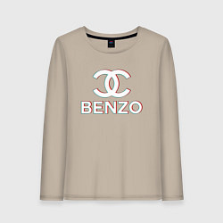 Лонгслив хлопковый женский BBT BENZO GANG, цвет: миндальный