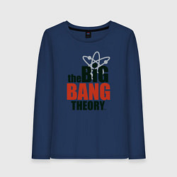 Лонгслив хлопковый женский Big Bang Theory logo цвета тёмно-синий — фото 1