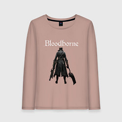 Лонгслив хлопковый женский Bloodborne, цвет: пыльно-розовый