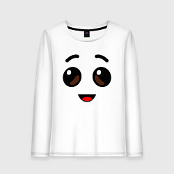 Лонгслив хлопковый женский ЛИЦО БАНАНА ИЗ FORTNITE, цвет: белый