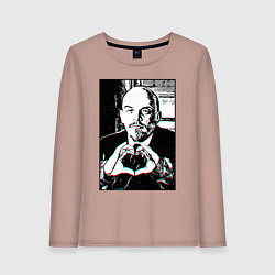 Лонгслив хлопковый женский Ленин Oko, цвет: пыльно-розовый
