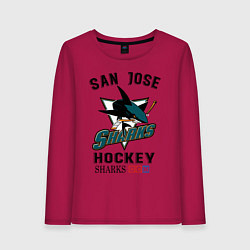 Лонгслив хлопковый женский SAN JOSE SHARKS, цвет: маджента