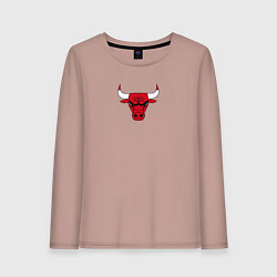 Лонгслив хлопковый женский CHICAGO BULLS, цвет: пыльно-розовый