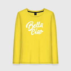 Лонгслив хлопковый женский Bella Ciao, цвет: желтый